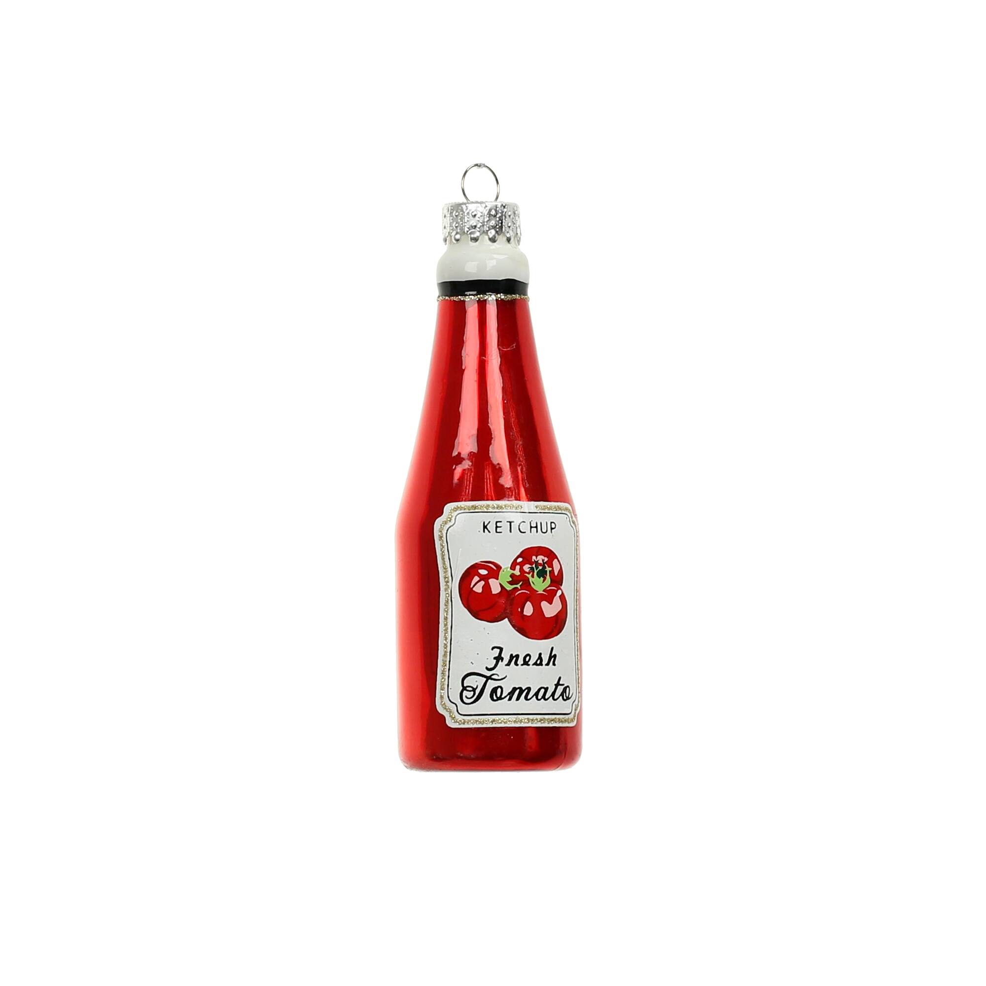 4.25" Ketchup Bottle Glass Ornament by Ashland®